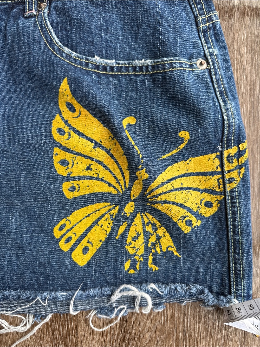 Blue Asphalt Y2K Butterfly Mini Skirt - Picture 4 of 7